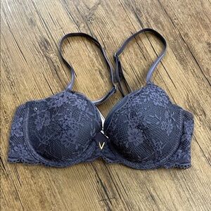 Victoria's Secret Lace Bra in Dark Gray